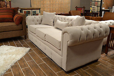 Upholstered Chesterfield sofa - Crafters and Weavers