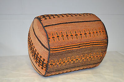 Rug Pouf / Rug Sitting Stool Ottoman made of vintage kilim rug # 26 - Crafters and Weavers