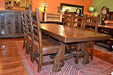 Set of 8 Rustic Solid Wood Dining Chairs - Crafters and Weavers