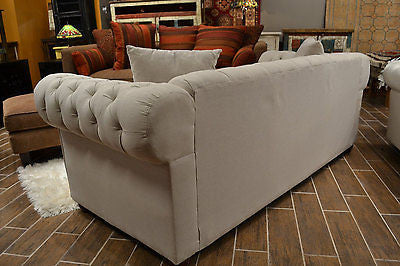 Upholstered Chesterfield sofa - Crafters and Weavers