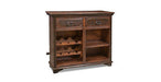 Rustic Reclaimed Solid Wood Bar with Wine Cabinet - 48" - Crafters and Weavers