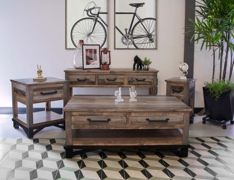 Greenview Loft Solid Wood Rustic Modern Coffee Table