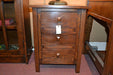 CLOSED Mission 3 Drawer Oak End Table - Crafters and Weavers