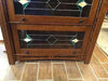 Arts and Crafts Mission Quarter Sawn White Oak Barrister Bookcase Leaded Glass - Crafters and Weavers