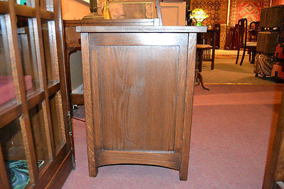 CLOSED Mission 3 Drawer Oak End Table - Crafters and Weavers