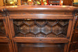 CLOSED Pair of Mission Oak Barrister Bookcase with leaded glass 3 stack high - Crafters and Weavers