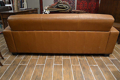 Bonded Leather Three-seater Sofa - Crafters and Weavers