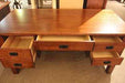 SOLD OUT Custom Order Amish Quarter Sawn Oak Bridger Desk - Crafters and Weavers