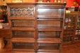 CLOSED Pair of Mission Oak Barrister Bookcase with leaded glass 4 stack high - Crafters and Weavers