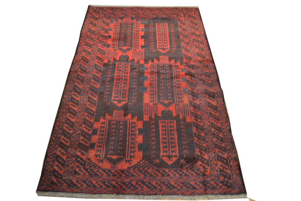 Tribal Balouchi Oriental Rug 3'8 x 6'0 - Crafters and Weavers