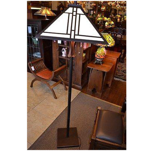 Tiffany Mission style Stained glass Floor Lamp PAG18FL - Crafters and Weavers
