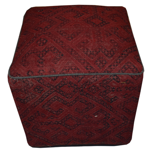 One of a Kind Kilim Rug Pouf Ottoman foot stool - #204 - Crafters and Weavers