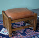 Mission Spindle Stool - Quarter Sawn Oak & Leather - Russet Brown Leather (RB-2) - Crafters and Weavers