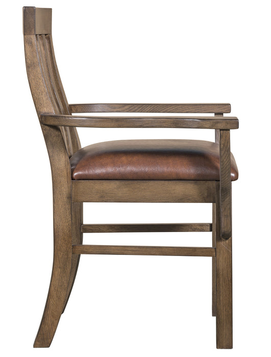 Mission Style Square Leg Dining Table Set with 6 Chairs - Crafters and Weavers