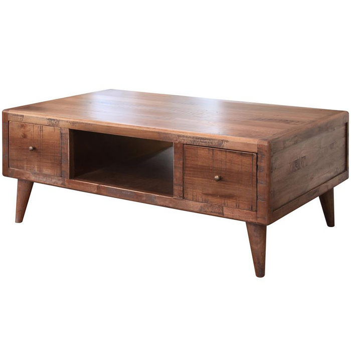 DISCONTINUED Bayshore Mid Century Retro Coffee Table - Mocha Brown - Crafters and Weavers