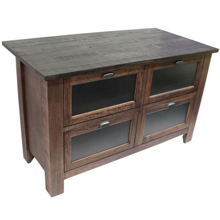 Emerson Kitchen Island - Rustic Walnut - Crafters and Weavers