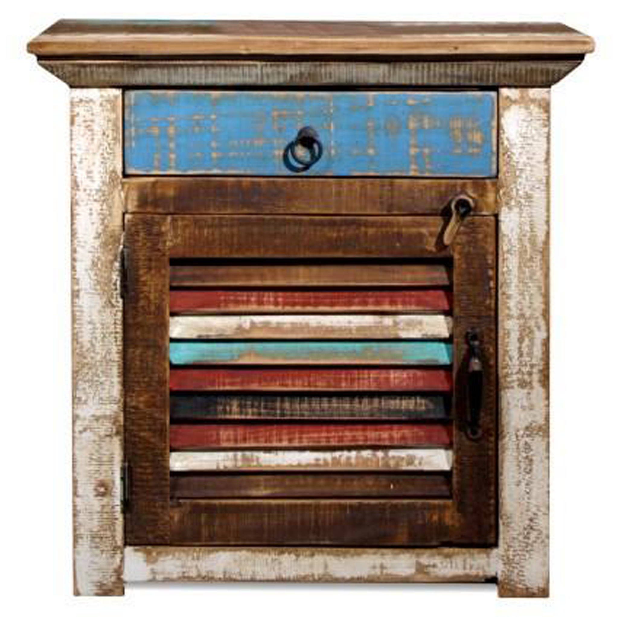 Buy La Boca Shutter Door End Table in the USA | Crafters and Weavers