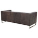 Miranda Contemporary Chesterfield Sofa - Dark Brown Leather - Crafters and Weavers