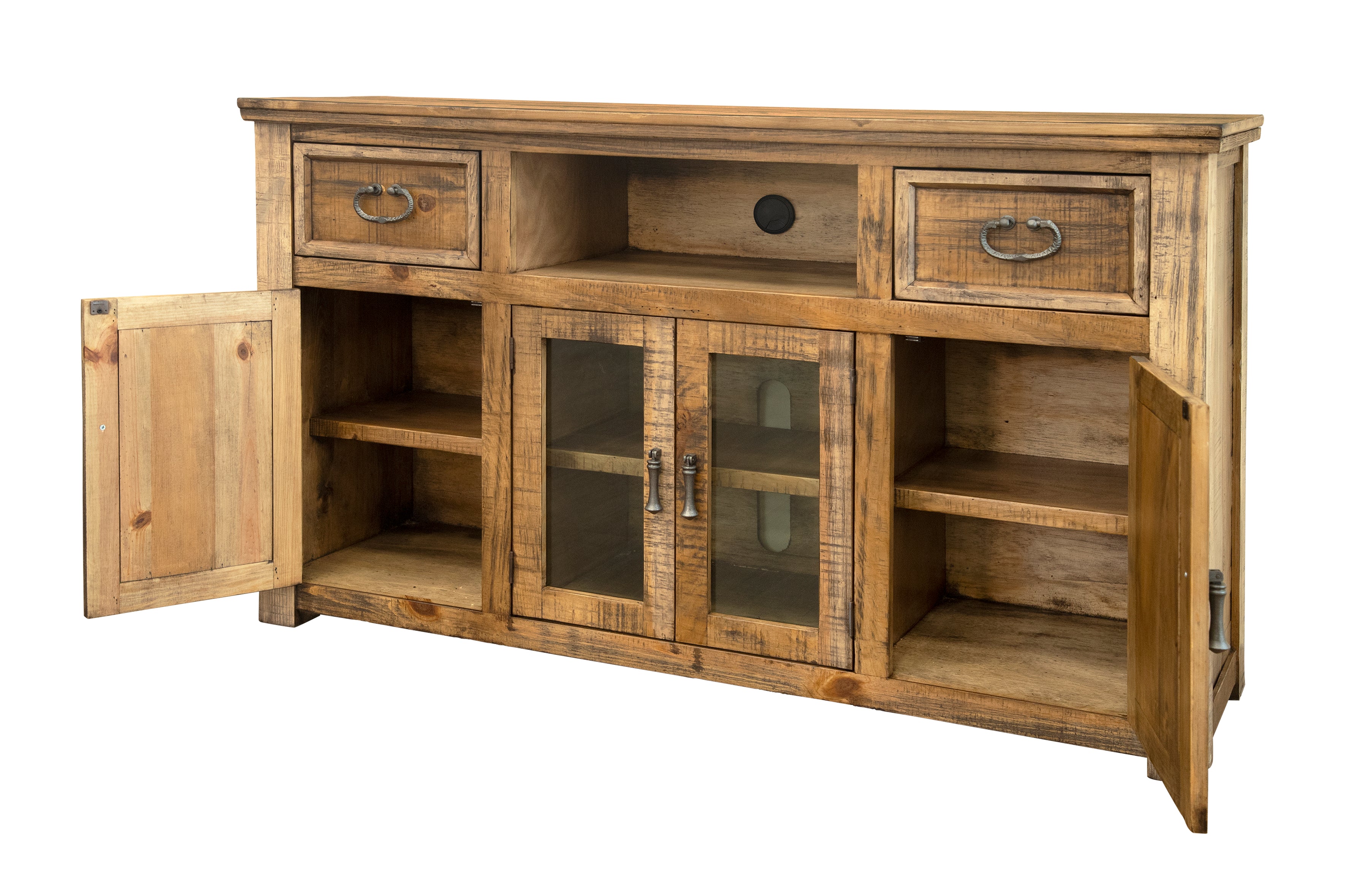 Westwood Rustic Solid Wood TV Stand - 60", 70", 80" — Crafters and Weavers