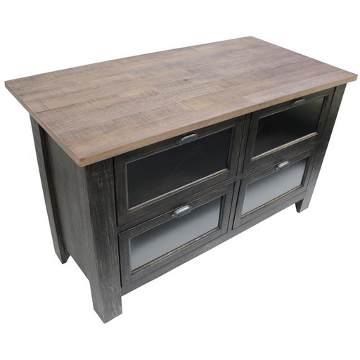 SOLD OUT Emerson Kitchen Island - Distressed Black - Crafters and Weavers
