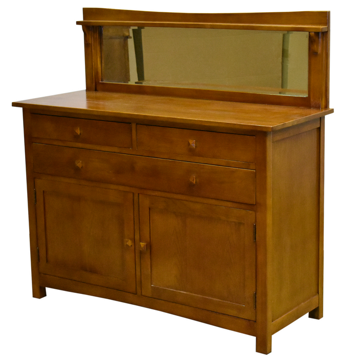 SOLD OUT Mission Buffet Cabinet with Mirror - Michael's Cherry - 50" - Crafters and Weavers