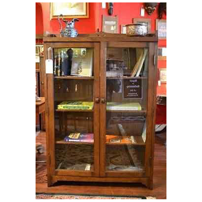 DUPLICATE Mission Oak Bookcase with two doors China Cabinet Arts and Crafts Craftsman - Crafters and Weavers