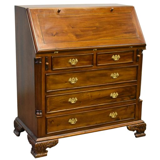 SOLD OUT Legacy 5 Drawer Secretary Desk - Brown Walnut - Crafters and Weavers