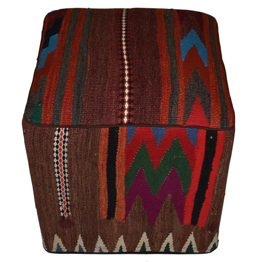 One of a Kind Kilim Rug Pouf Ottoman foot stool - #248 - Crafters and Weavers