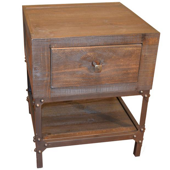 Greenview Forged Iron End Table - Crafters and Weavers