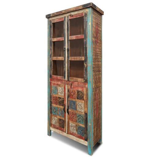 La Boca Carved China Cabinet - 34" - Crafters and Weavers