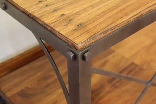 Granville Parota Industrial Tier Console Table - Crafters and Weavers