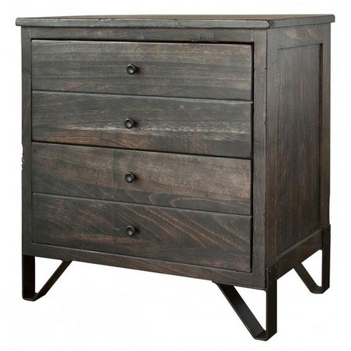 Sawyer Parota Wood 2 Drawer Nightstand 26'' - Crafters and Weavers