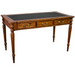 Legacy Leather Top Desk - Light Brown Walnut - Crafters and Weavers