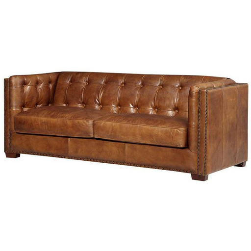 Tuxedo Leather Sofa - Crafters and Weavers