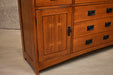 Mission Quarter Sawn Oak 6 Drawer Sideboard - 62" - Crafters and Weavers