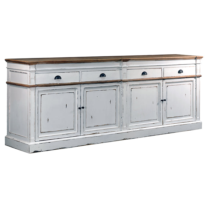DUPLICATE - MEXICO - Asbury 4 Door 4 Drawer Sideboard - White - Crafters and Weavers