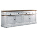 DUPLICATE - MEXICO - Asbury 4 Door 4 Drawer Sideboard - White - Crafters and Weavers