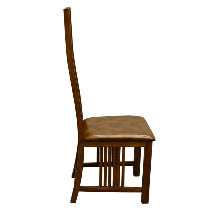 SOLD OUT Mission Stow Leaf Table & High Back Chair Dining Set - Light Oak - Crafters and Weavers