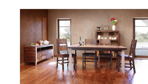 SOLD OUT Set of 6 Bayshore Rustic Style Solid Wood Multi - Colored Dining Chairs - Crafters and Weavers