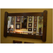 Arts and Crafts Mission Oak Bevelled Mirror with coat / hat hangers - Crafters and Weavers
