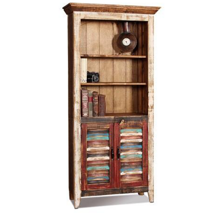 La Boca Shutter Door Bookcase - Crafters and Weavers