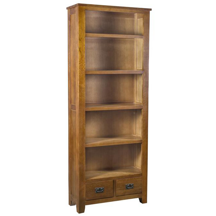 Mission Open Shelf Bookcase - Walnut - Crafters and Weavers