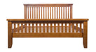 Mission Oak Slat Bed - Michael's Cherry - King - Crafters and Weavers