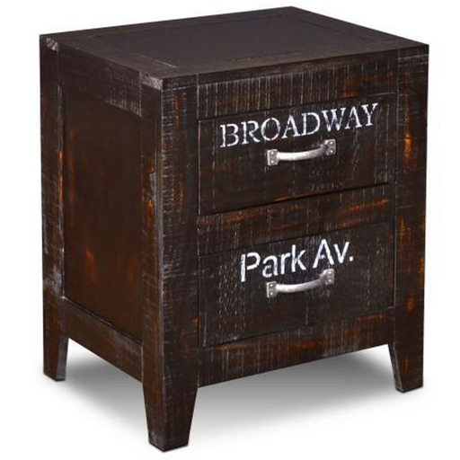 City 2 Drawer Nightstand - Crafters and Weavers