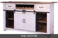Greenview Bar Counter - Distressed White - 76" - Crafters and Weavers