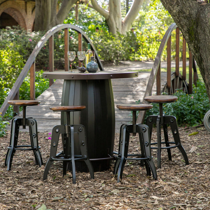 Bayshore Barrel Pub Table and Bar Stools
