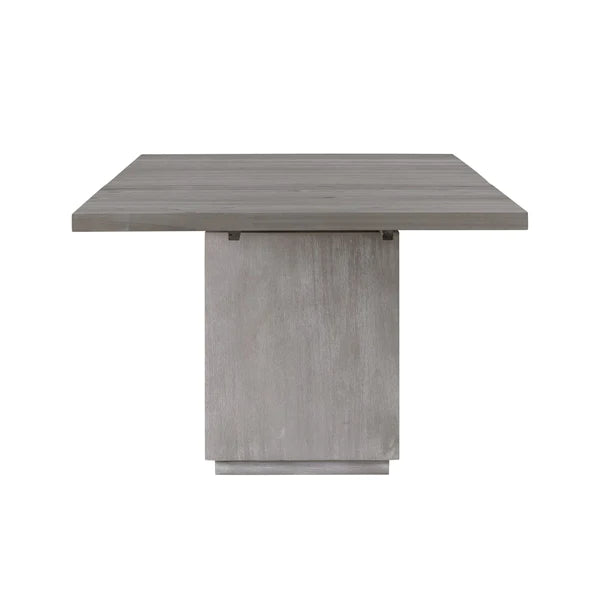 Solstice Modern Dining Table with 1 Leaf, 95"W - Mineral