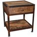 SOLD OUT Ventura Solid Wood 1 Drawer Industrial End Table - Crafters and Weavers