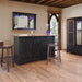 Greenview Bar Counter - Distressed Black - 76" - Crafters and Weavers