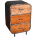 Ventura Solid Wood 3 Drawer Industrial End Table - Crafters and Weavers